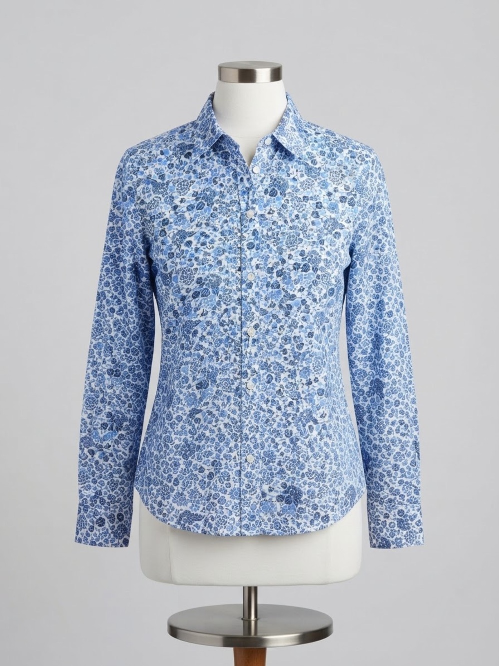 Vineyard Vines Navy and White Floral Button-Up Shirt